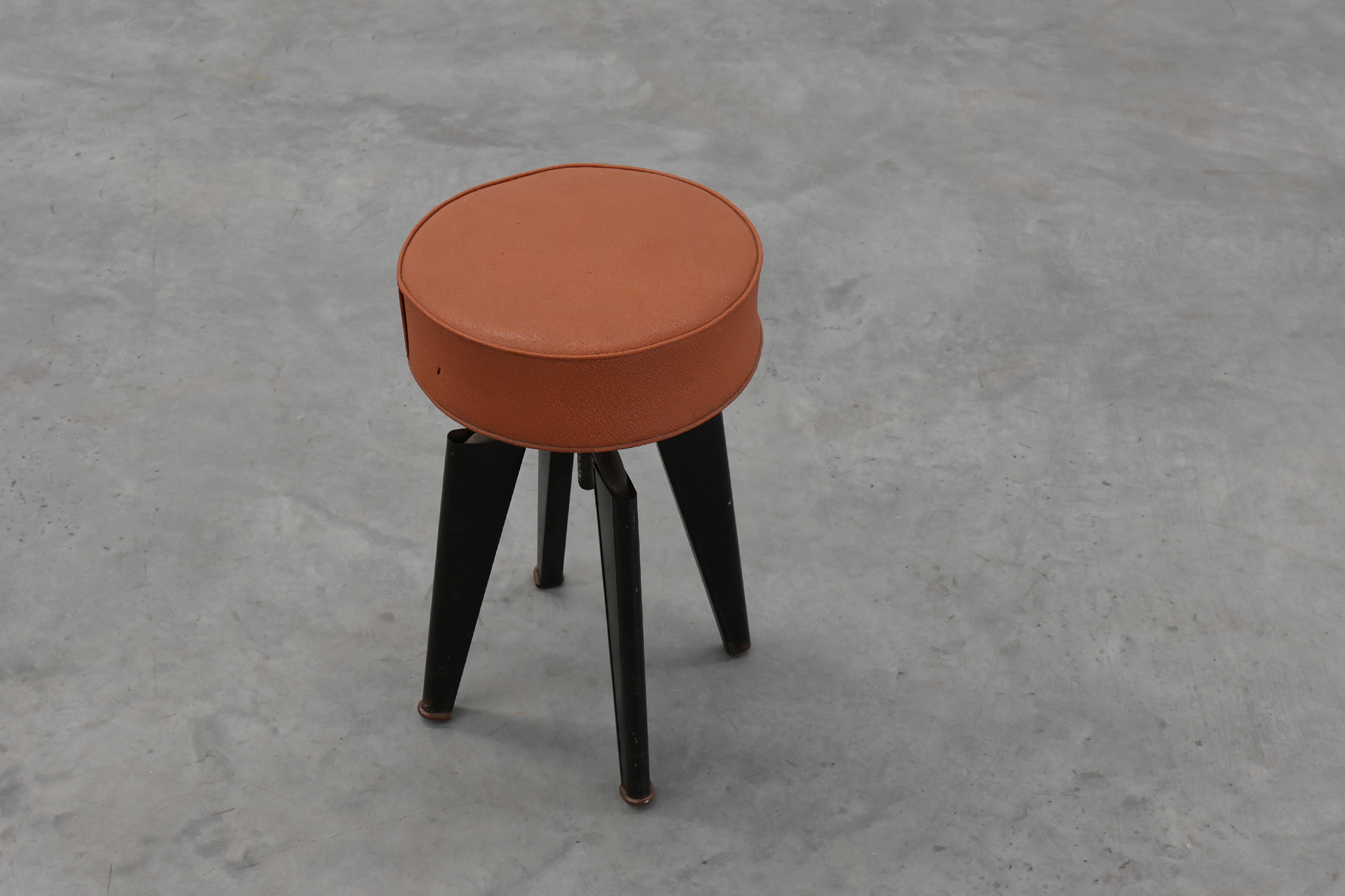 Iconic Clemenceau stool by André Domin and Marcel Genevière, France  1957thumbnail